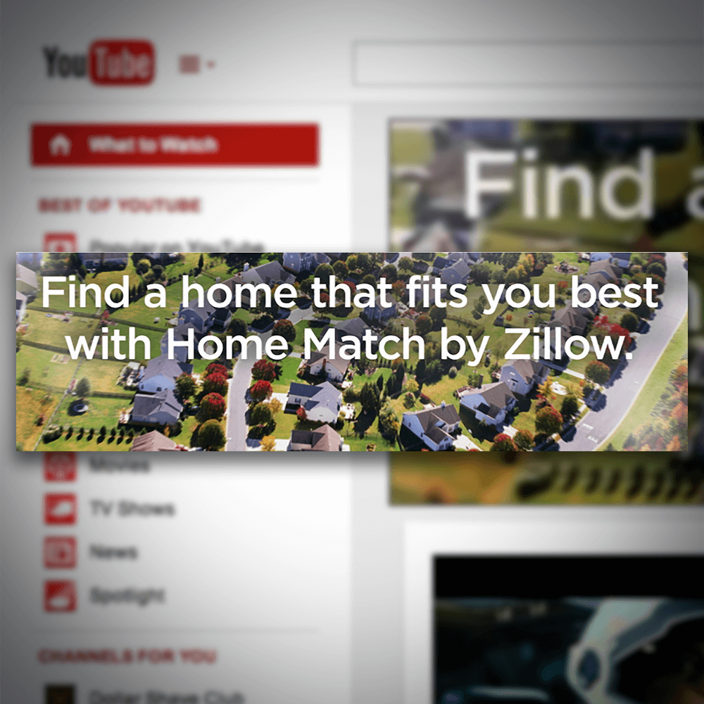 Zillow YouTube Masthead Takeover